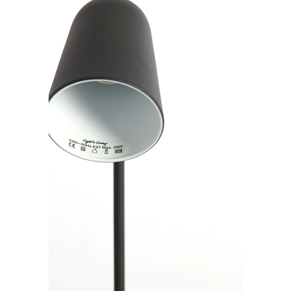 Zwarte bureaulamp Salomo Light & Living 8717807190491