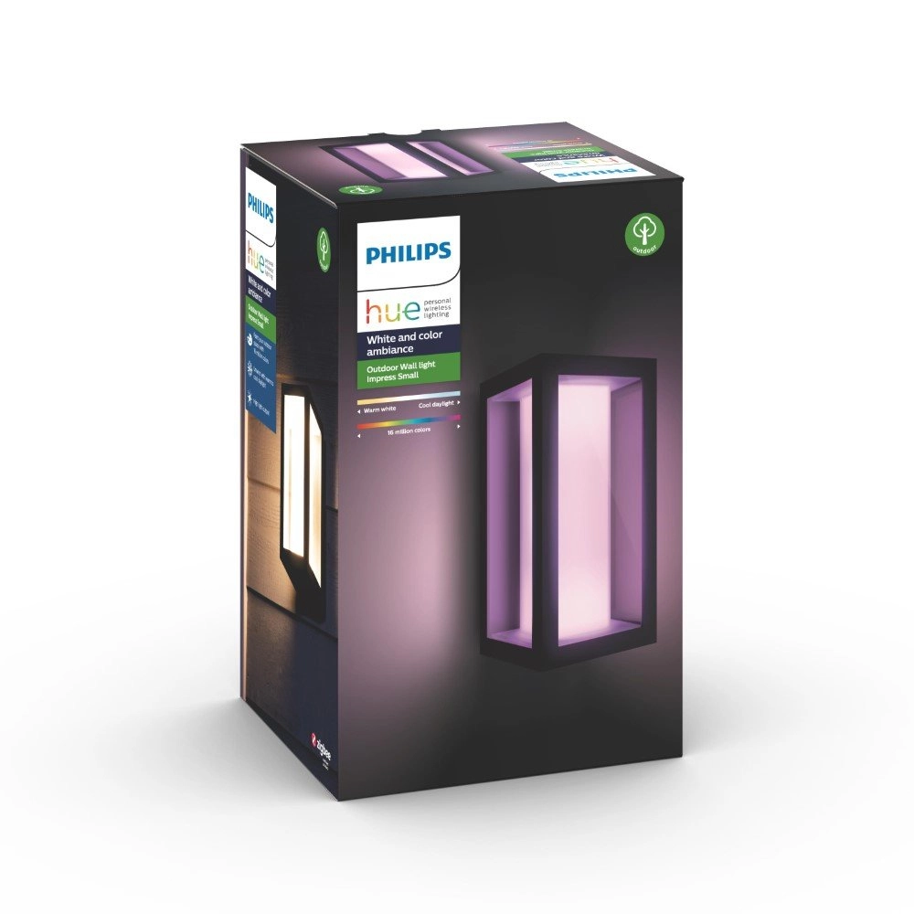 Buitenlamp Hue Impress zwart vierkant Philips 8718696170489