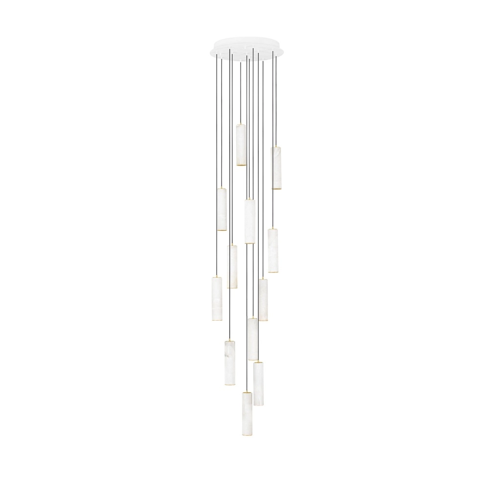 Hanglamp Diletto goud met wit 12-lichts Lyora 5212063503243