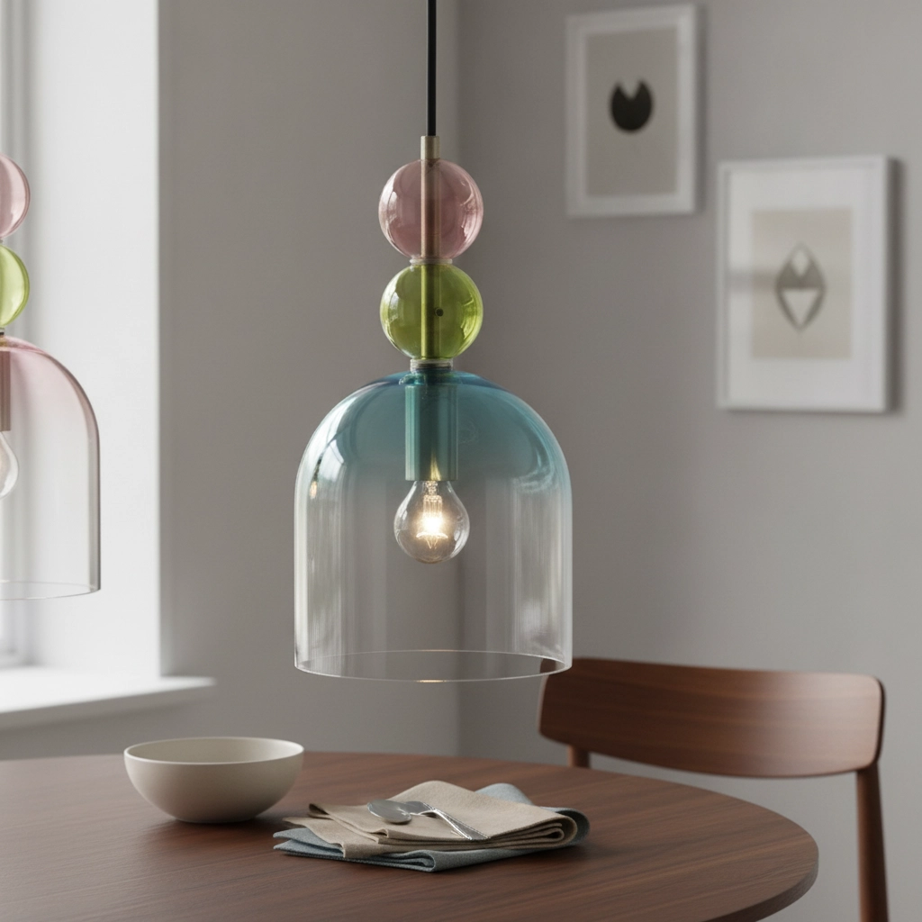 Gekleurde hanglamp Murano 5-lichts