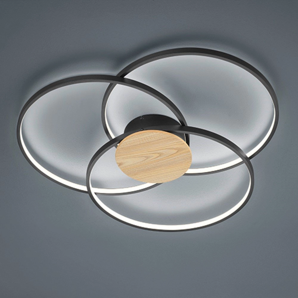Moderne plafondlamp Sedona Ø 80 cm Trio 4017807441192