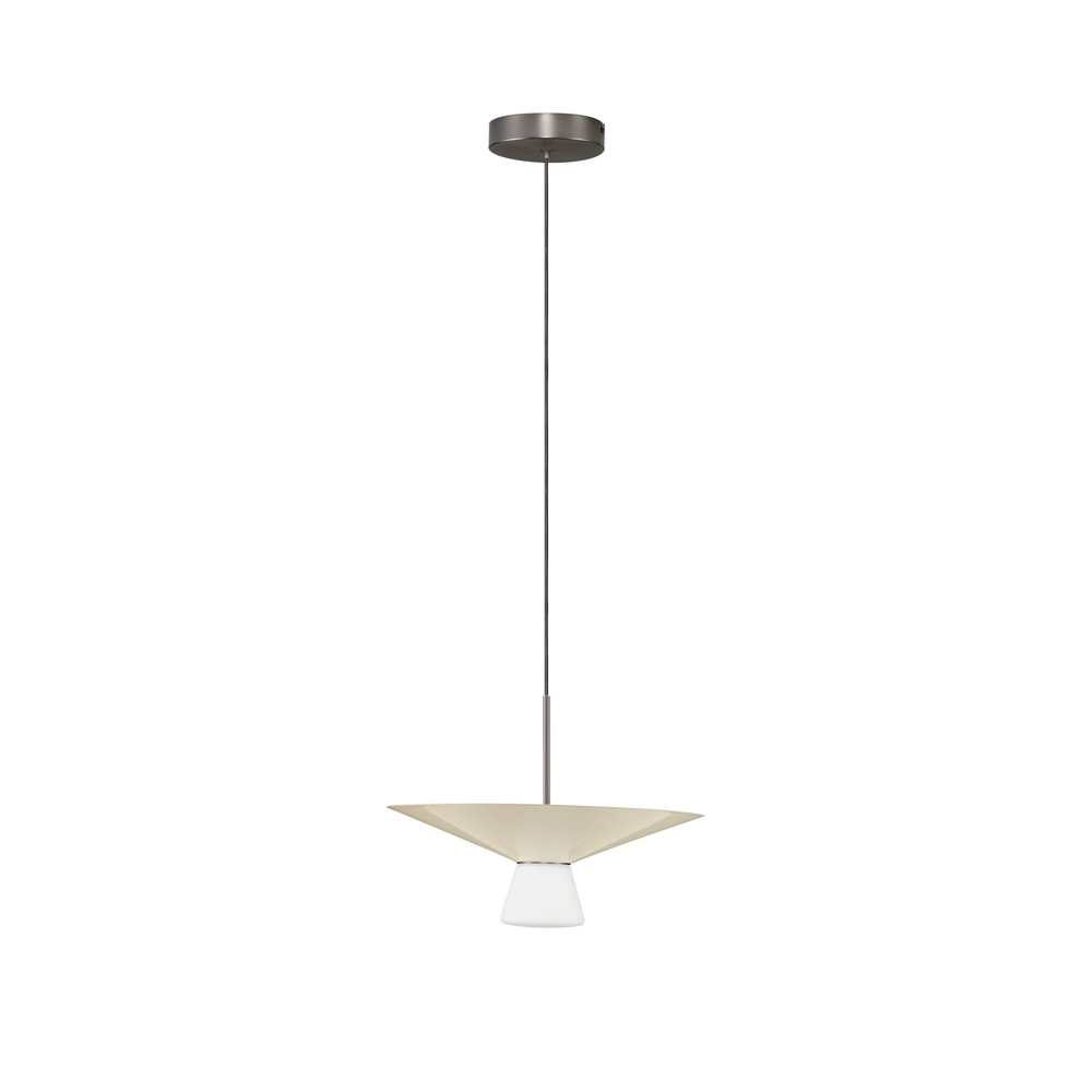 Design hanglamp Baris wit met grijs Ø 38cm Lyora 5212017495303
