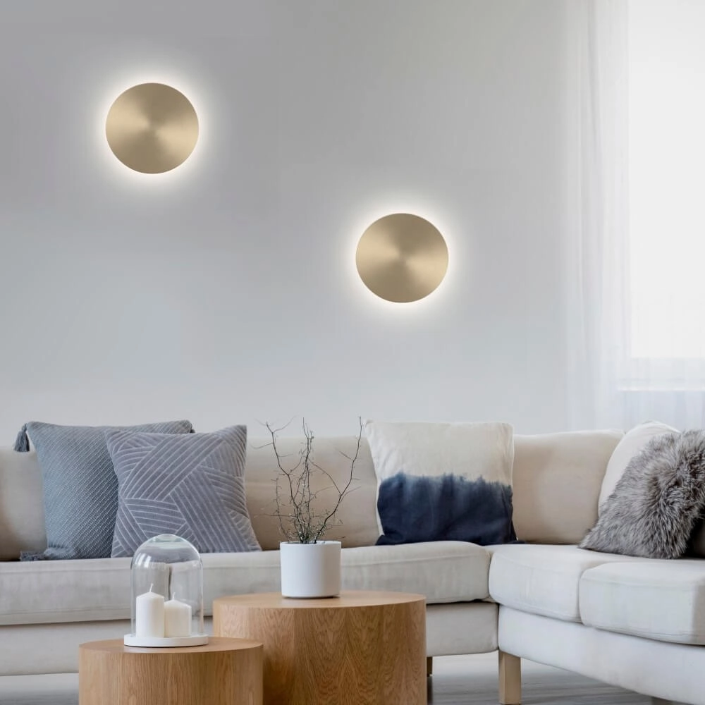 Design wandlamp Akku Puntua Ø 18cm messing Paul Neuhaus 4012248372494