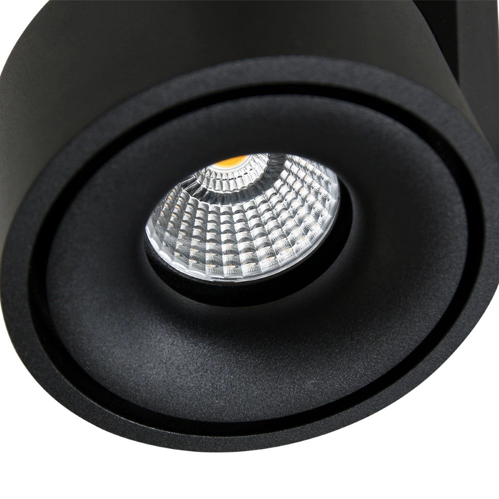 Strakke opbouwspot Fez Black 2-lichts zwart Steinhauer 8712746132502