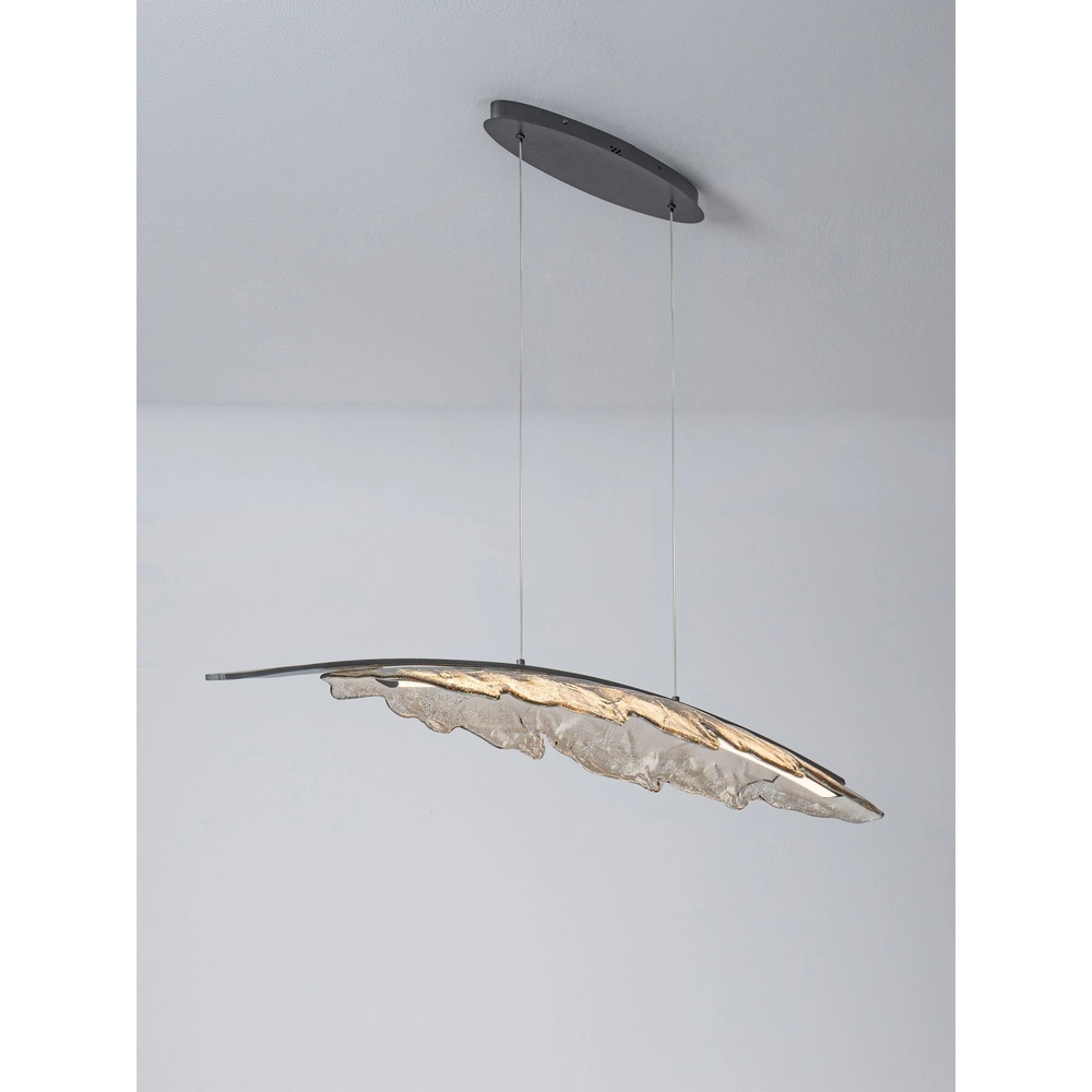 Design hanglamp Amado antraciet met mokka 131,5cm Lyora 5212063500280