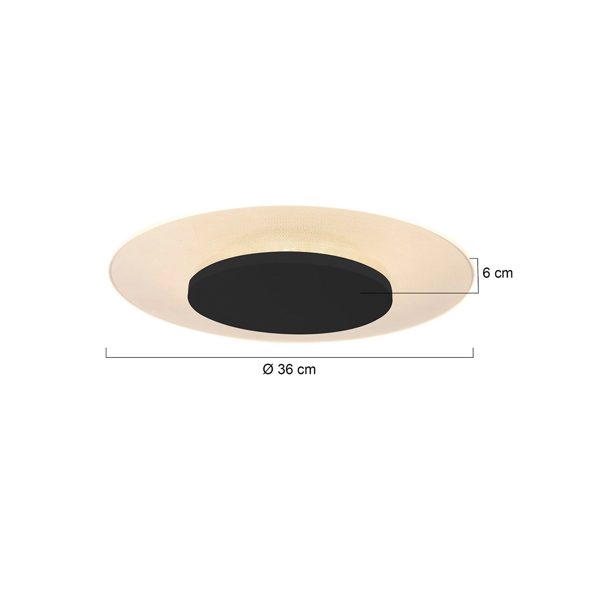 Slaapkamer plafonnière Lido Ø 36cm Steinhauer 8712746132281
