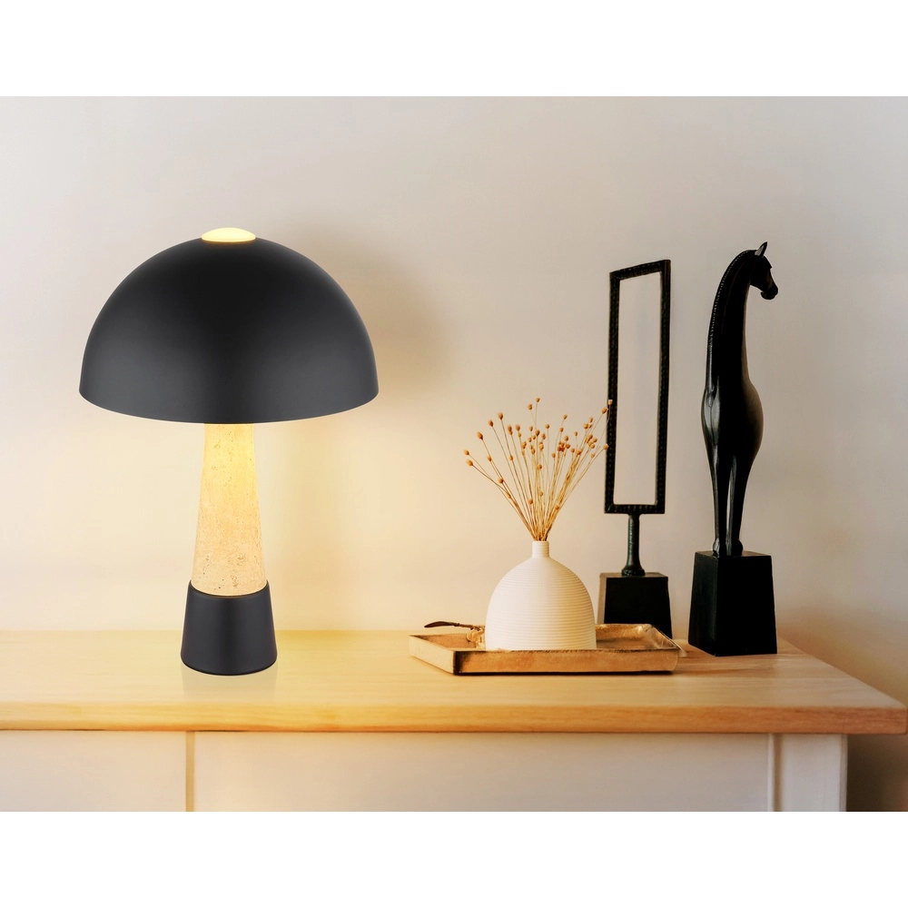 Unieke tafellamp Paulin Ø 25cm zwart Globo 9007371573059