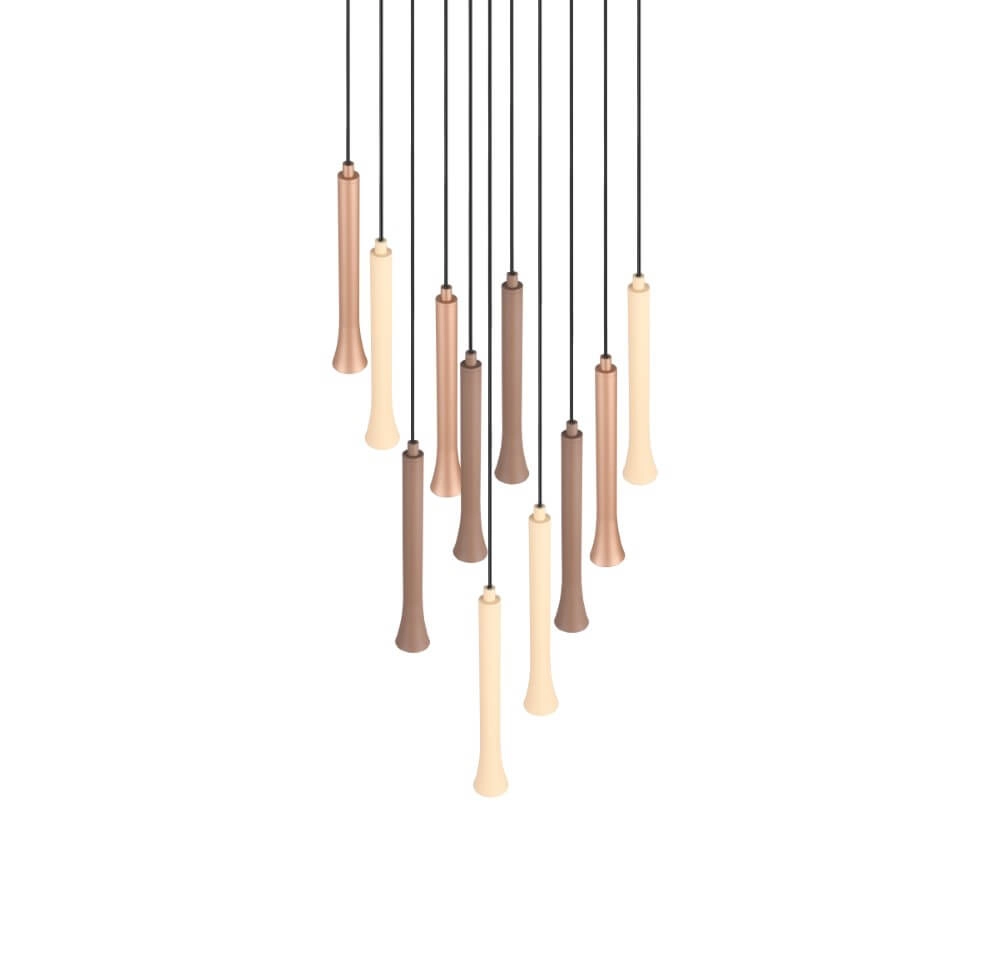 Multi pendel hanglamp Fiato Ø 40cm Trio 4017807616699