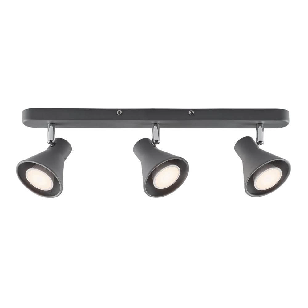 Plafondlamp Eik 3-lichts grijs