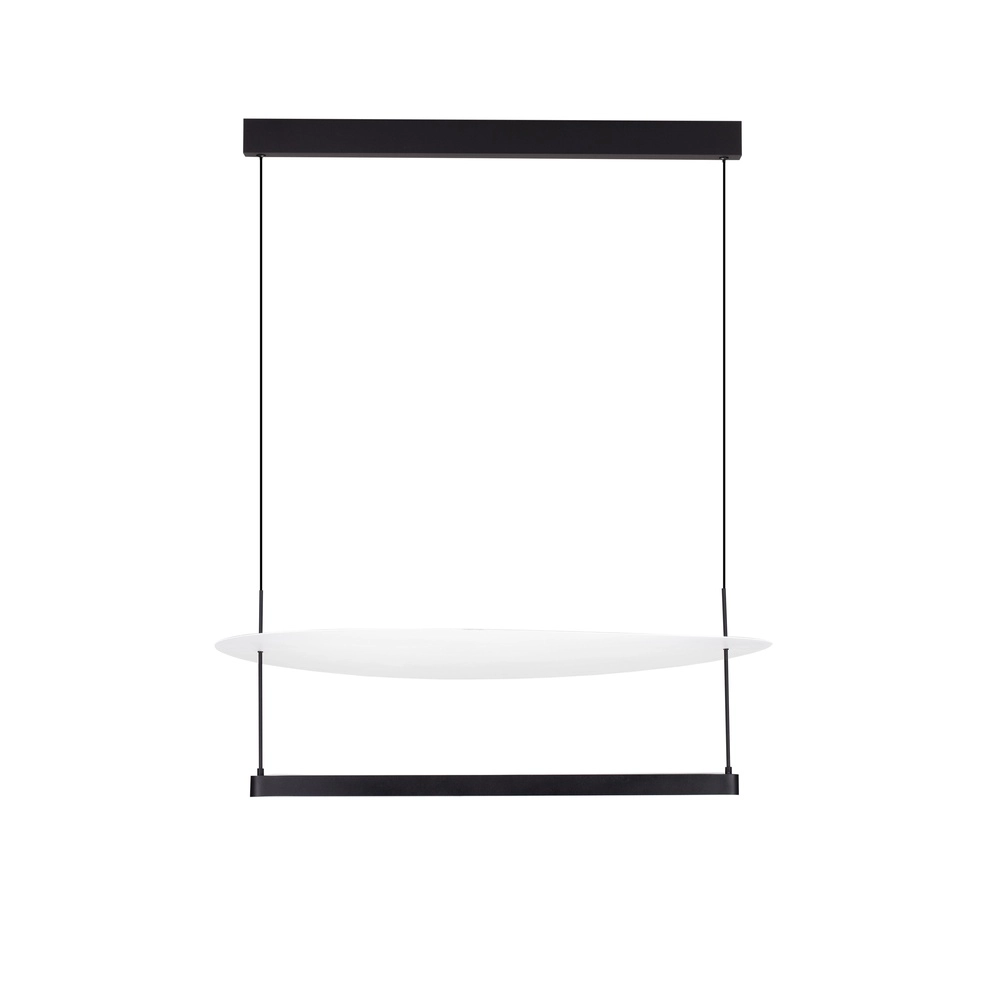 Design hanglamp Diona Ø 80cm zwart met wit Lyora 5212017451446