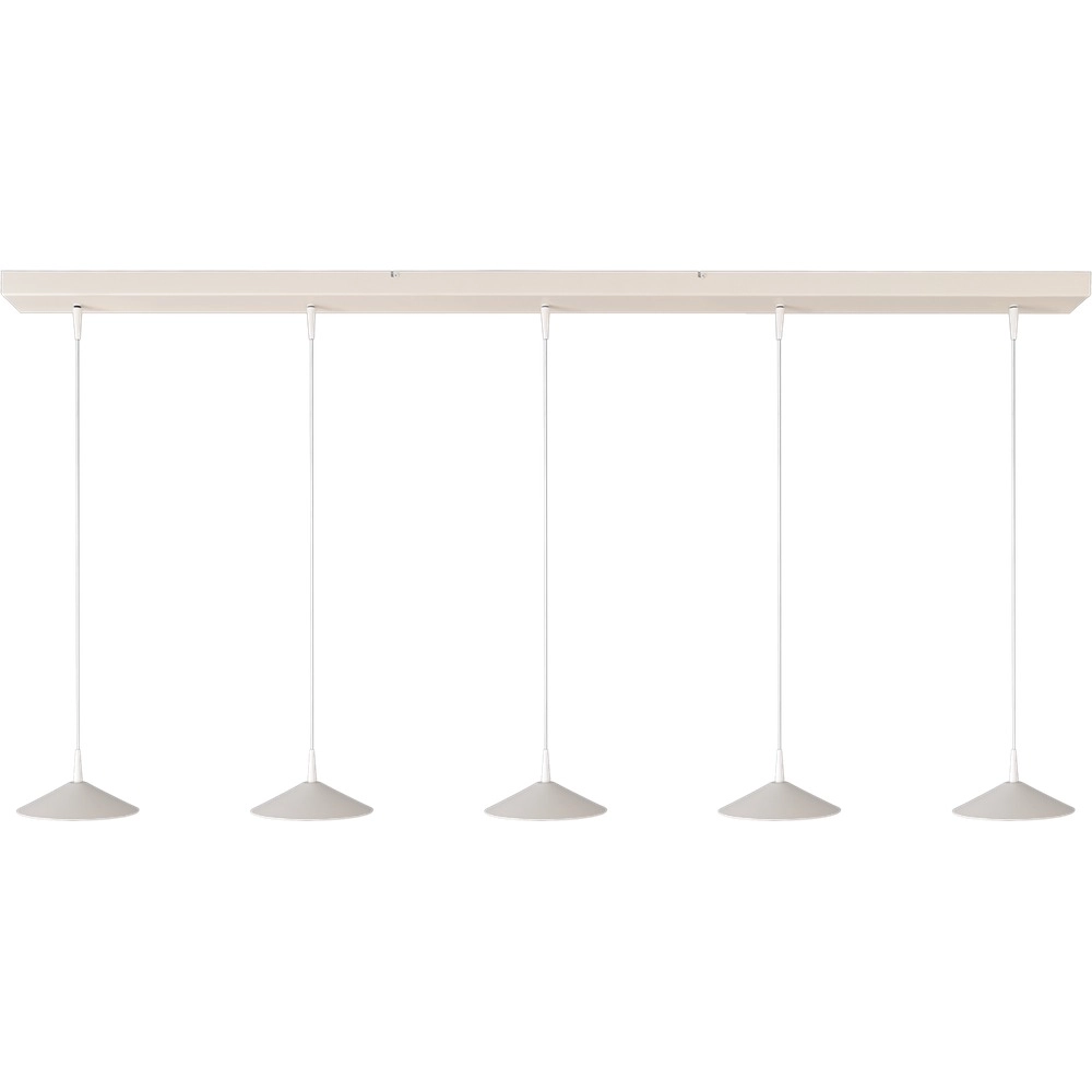 5-lichts hanglamp Ceppo wit Ø 18cm