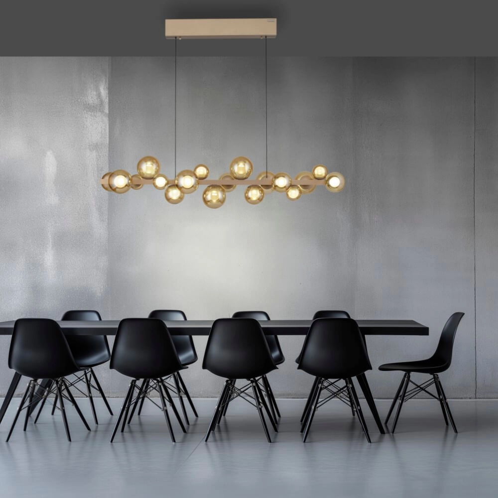 Unieke hanglamp Pure E-Popup 18-lichts brons Paul Neuhaus 4012248384428