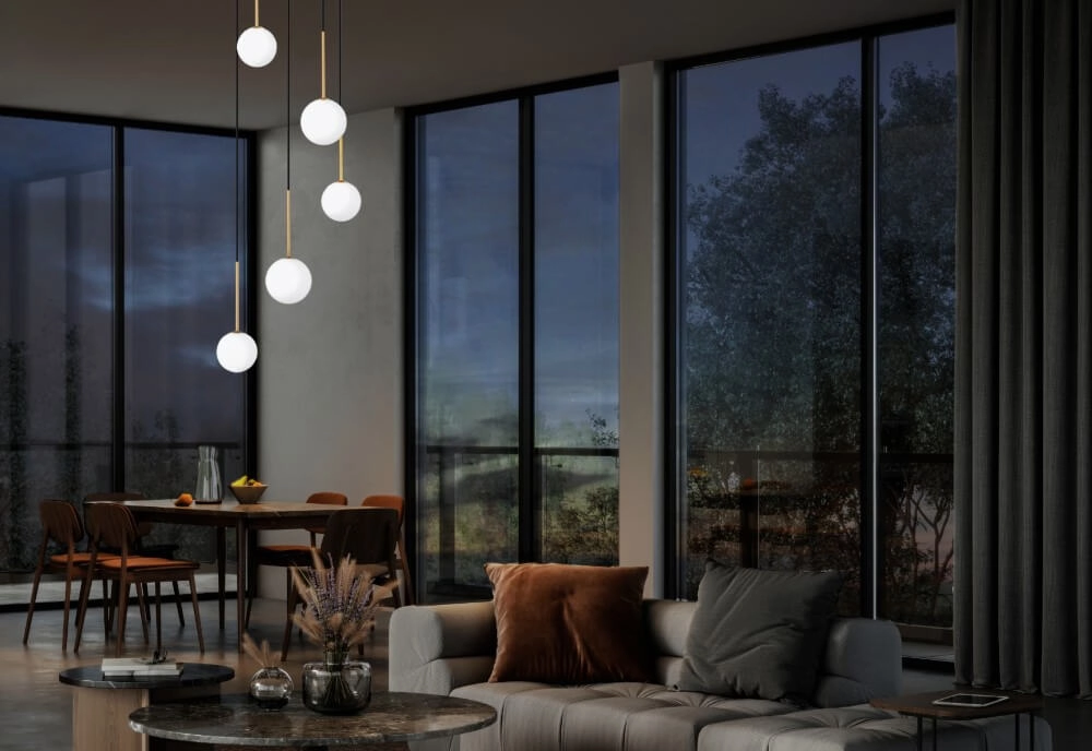 Glazen plafondlamp Karo 5x wit glas Lyora 5903139103039