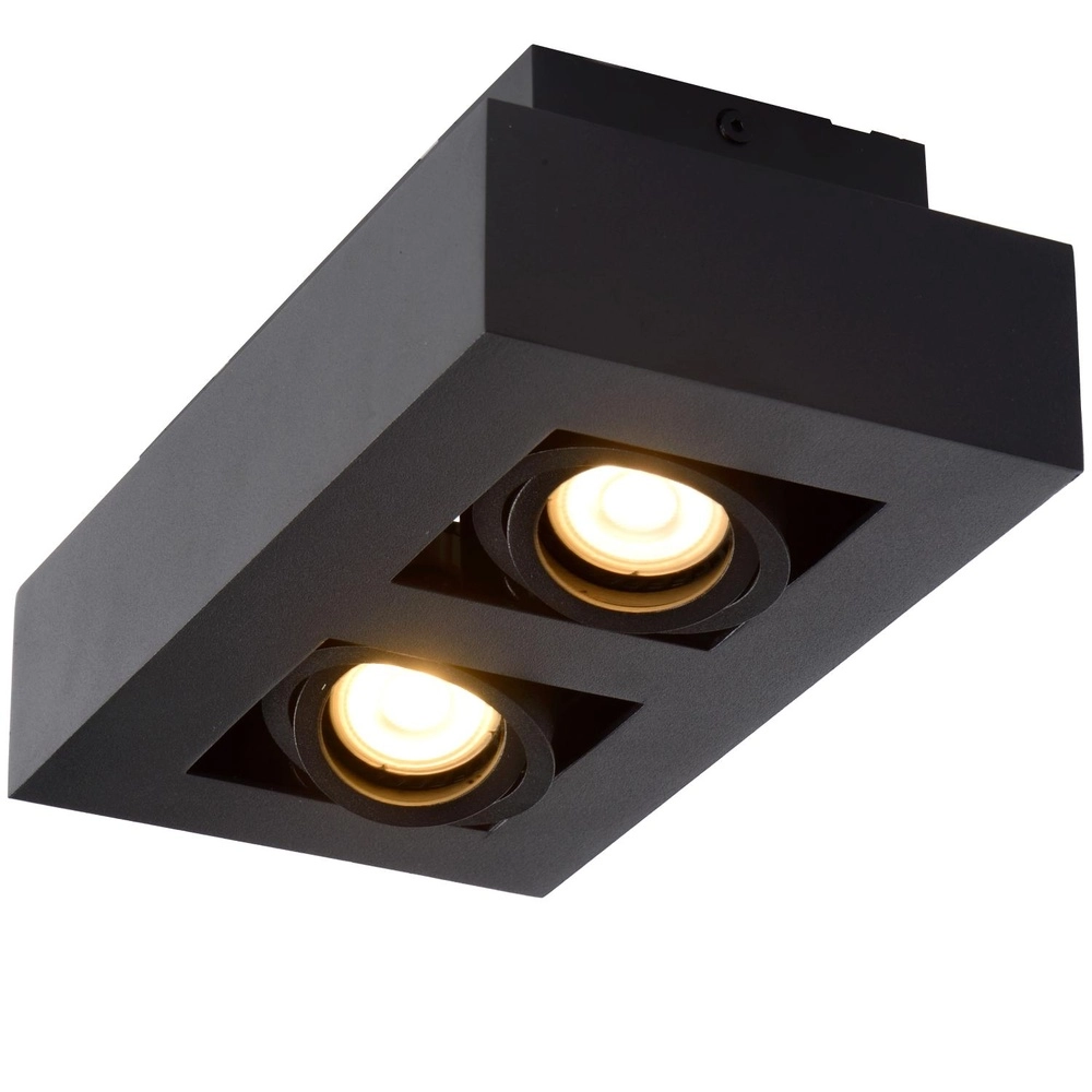 Plafondspot Xirax 2 x 5W zwart Lucide 5411212092304
