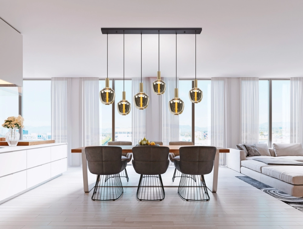 6-lichts hanglamp Fruitera goud design Stars of Light 9008606360062