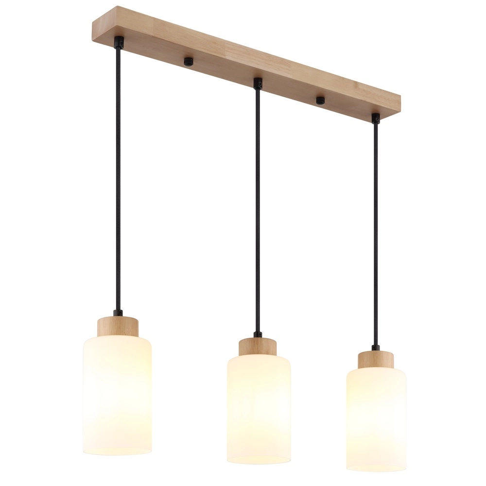Hanglamp Rowena 3-lichts hout