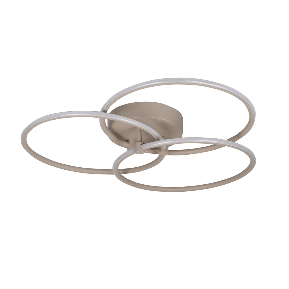 Moderne plafondlamp Circles zand bruin