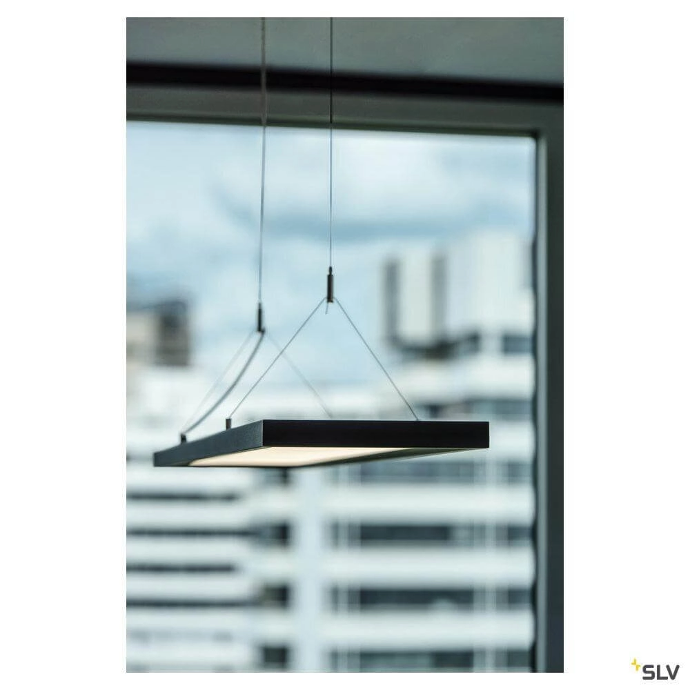 Led kantoor hanglamp Worklight Dali 57w - 4000K - 120cm zwart SLV 4024163254595