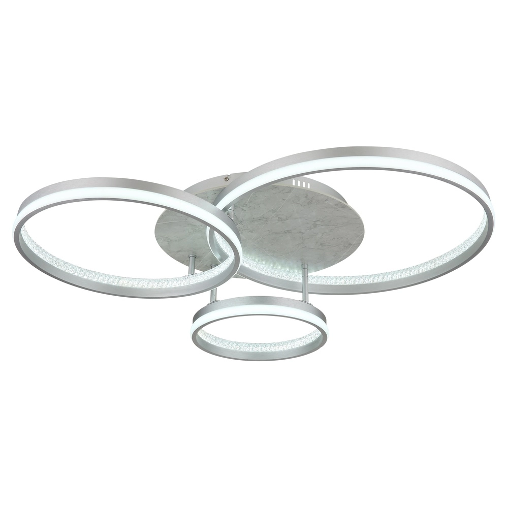 Plafondlamp Mary zilvergrijs 3-lichts Globo 9007371519859
