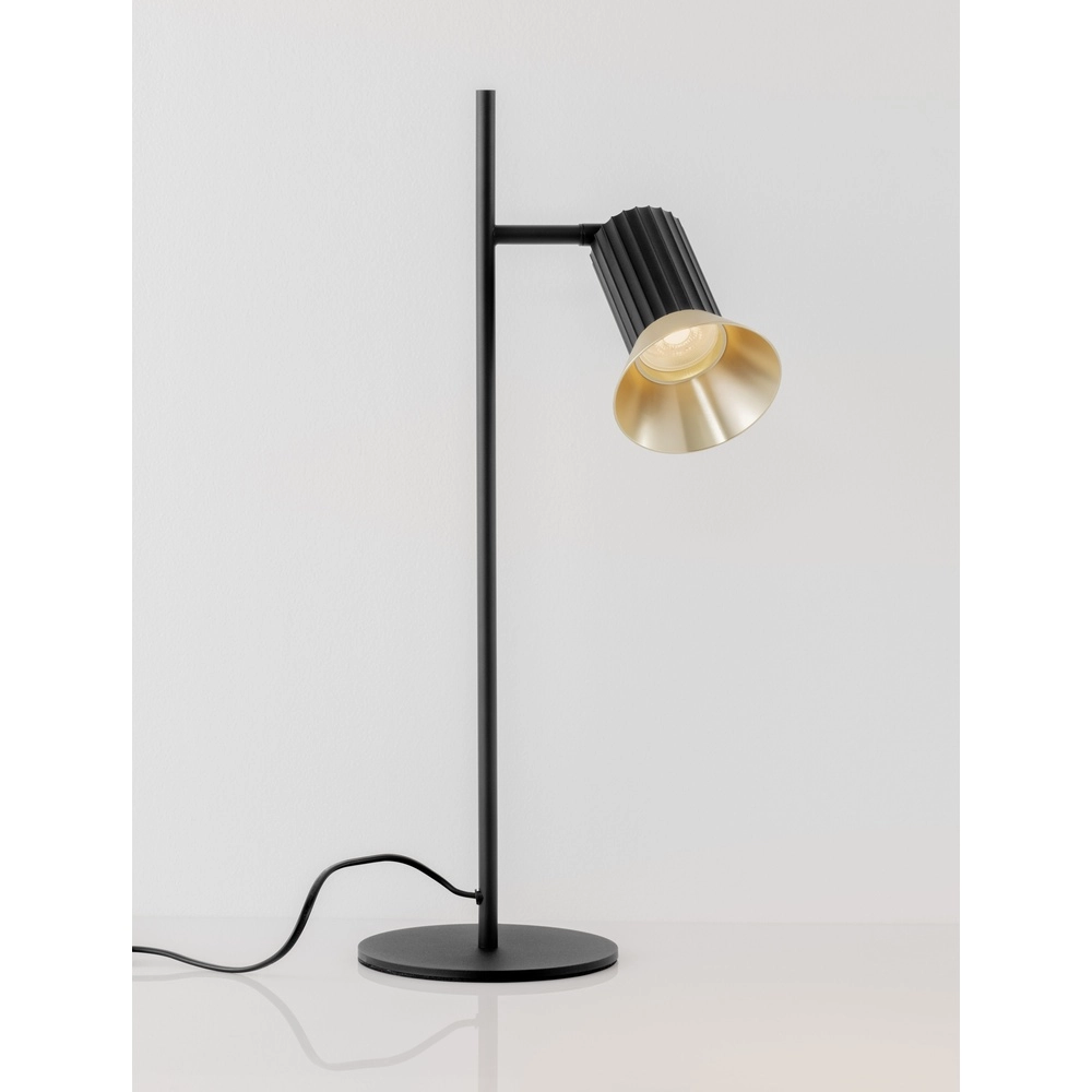 Design tafellamp Luvia zwart met goud