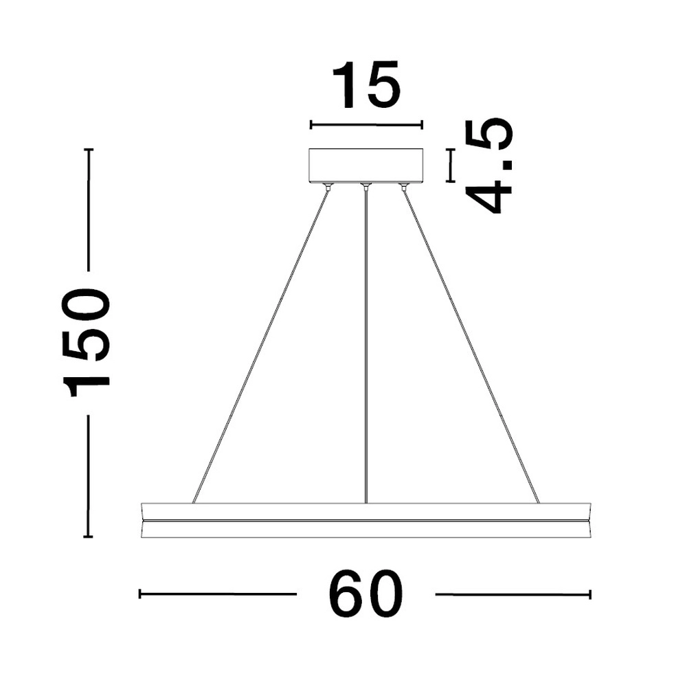 Hanglamp Cantria zwart met goud Ø 60cm Lyora 5212017439857