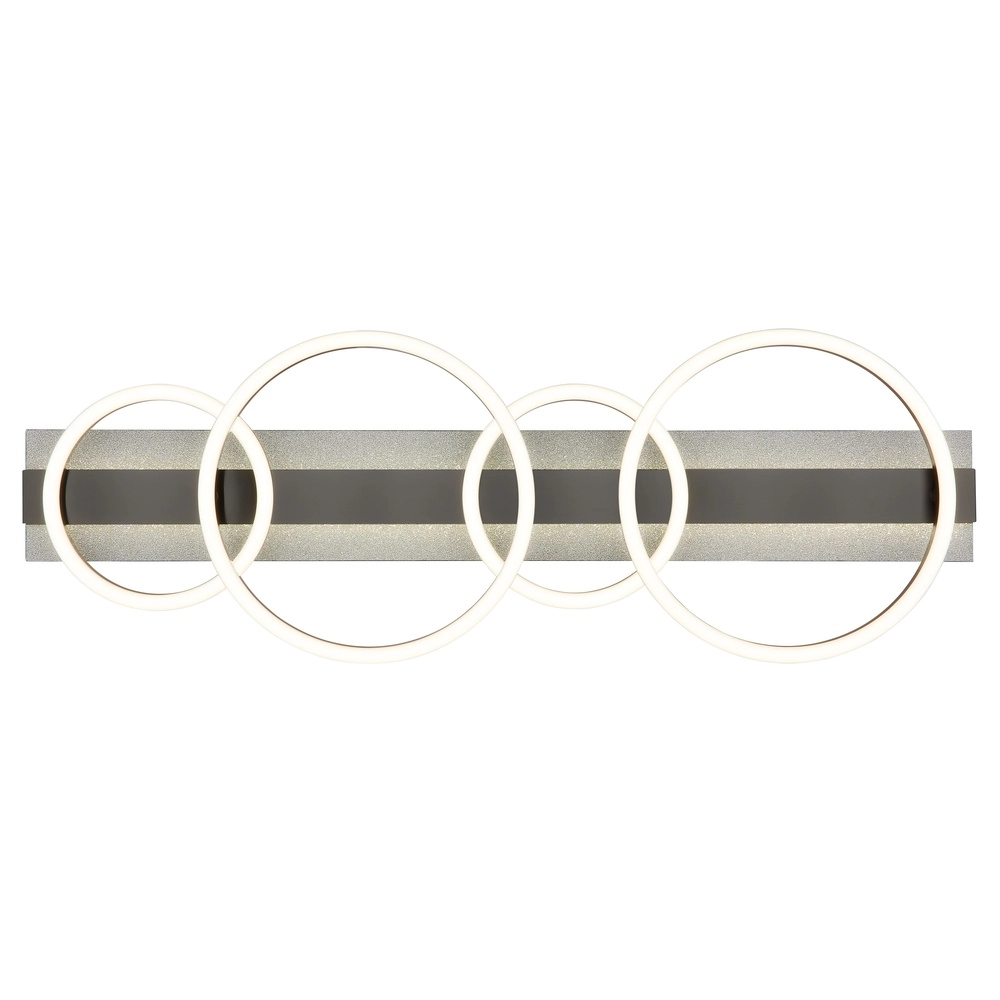 Zwarte plafondlamp Norberto 4 ringen Globo 9007371575831