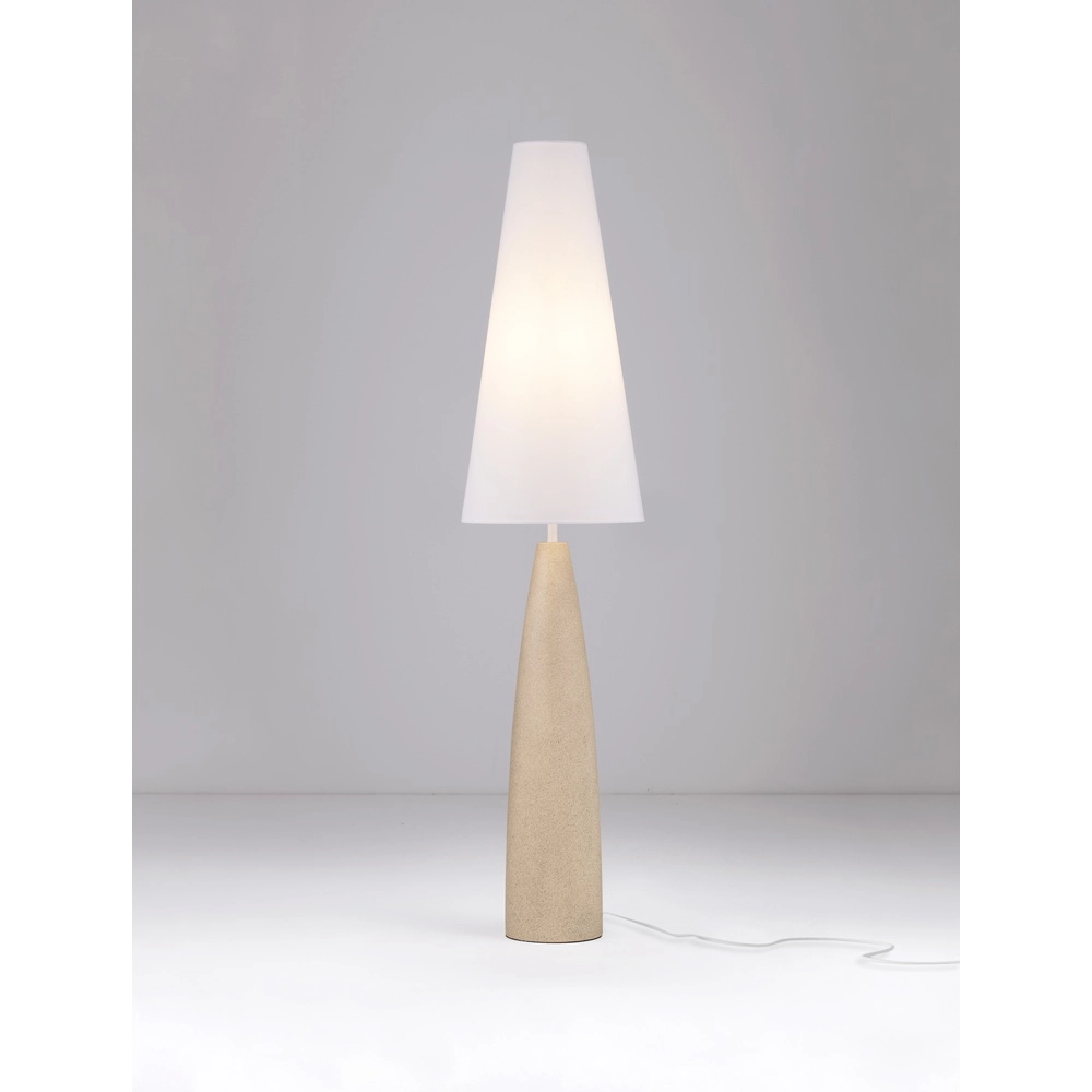 Vloerlamp Mizu crème met witte kap