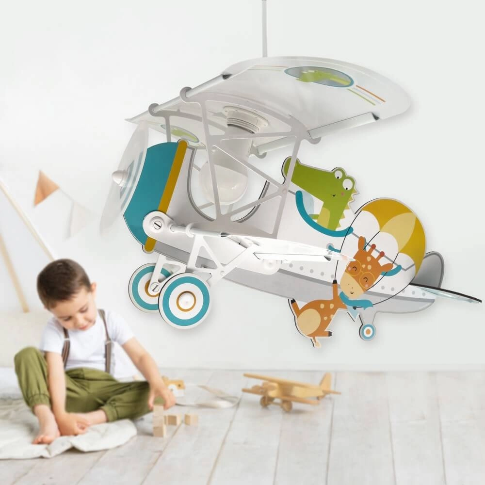 Kinder hanglamp Plane met krokodil Dalber 8420406545424
