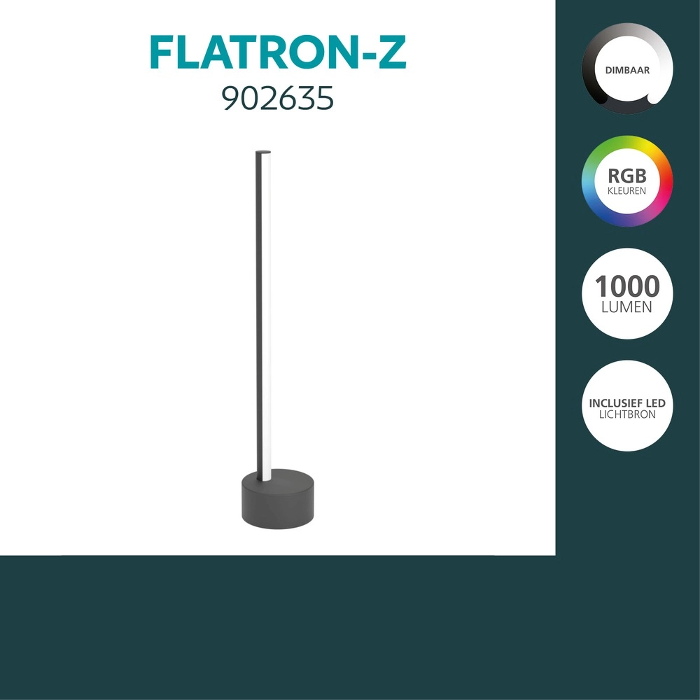 Smart tafellamp Flatron-Z zwart Eglo 9008606390595