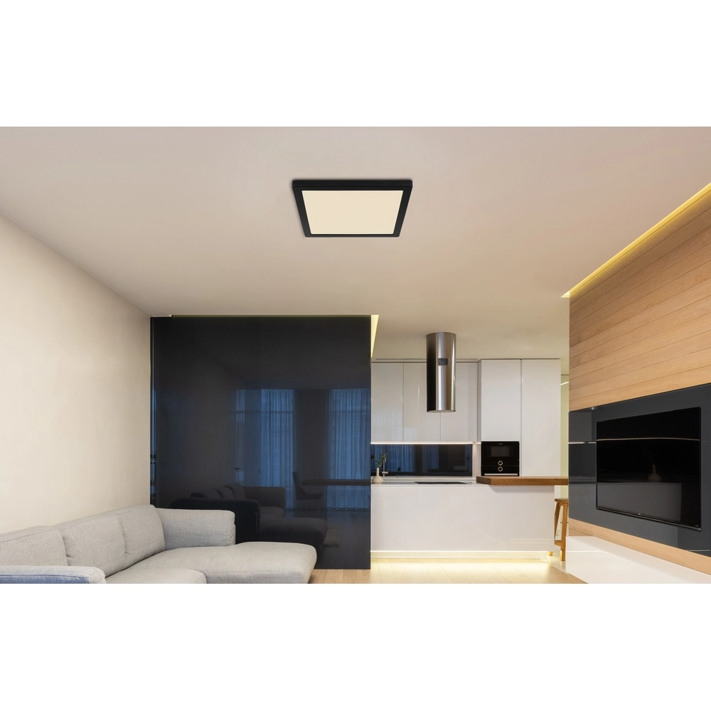 Design plafonniere Lasse vierkant zwart 29,1cm Globo 9007371436903
