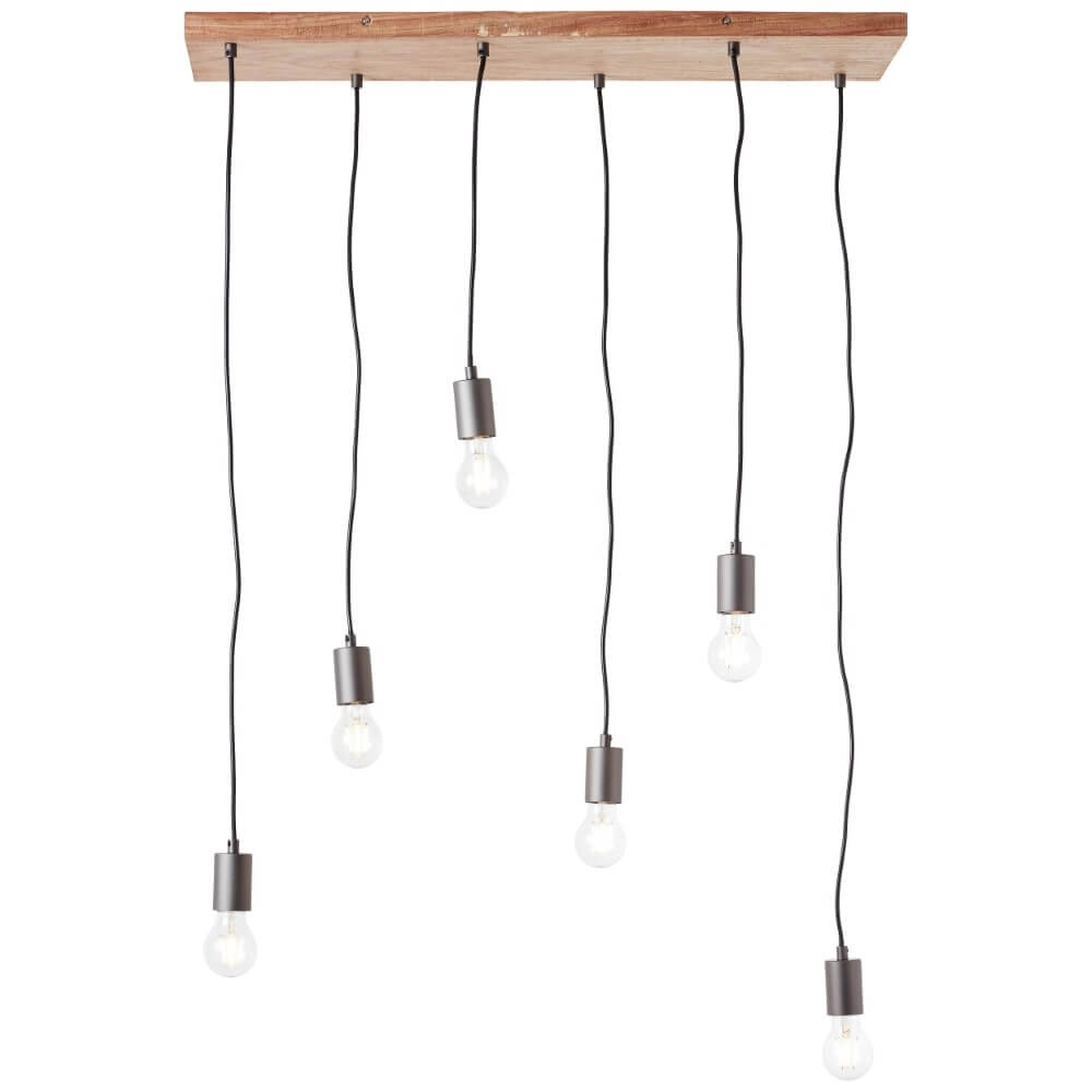 6-lichts hanglamp Rustik