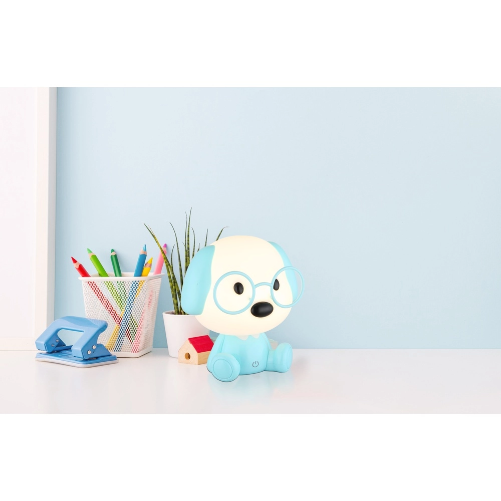 Kinderkamer lampje Puppy blauw Globo 9007371506293