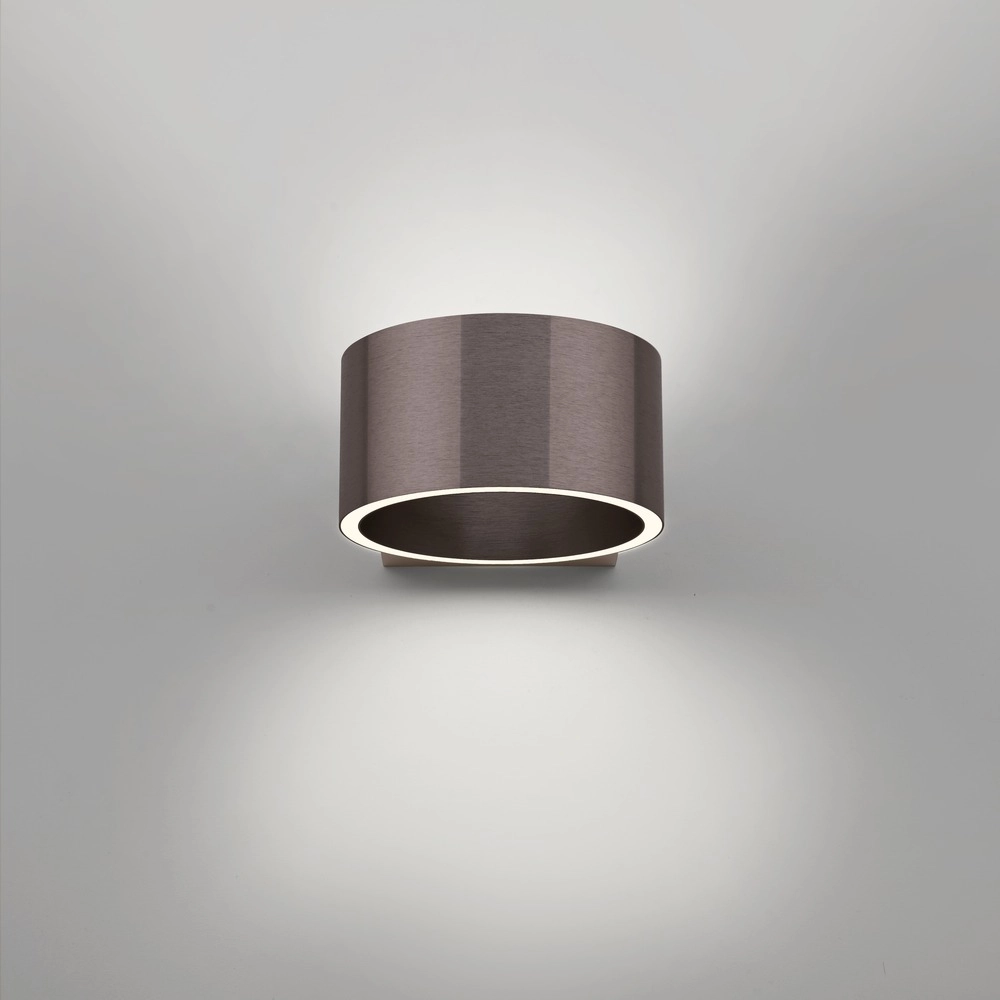 Oplaadbare wandlamp Pure Akku Clipse Donker bruin geborstel Paul Neuhaus 4012248393017