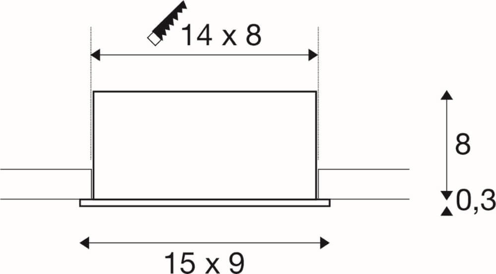 Vierkante led inbouwspot Kadux Double 2x Led - zwart - 3000K SLV 4024163279109