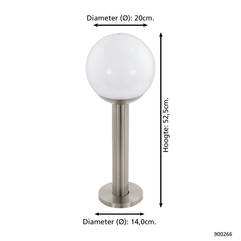 Staande lamp Zigbee Nisia-Z 20x25,2cm RVS Eglo 9008606232673