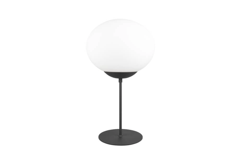 Tafellamp Fomento Ø 30cm - zwart met wit glas Trio 4017807616163