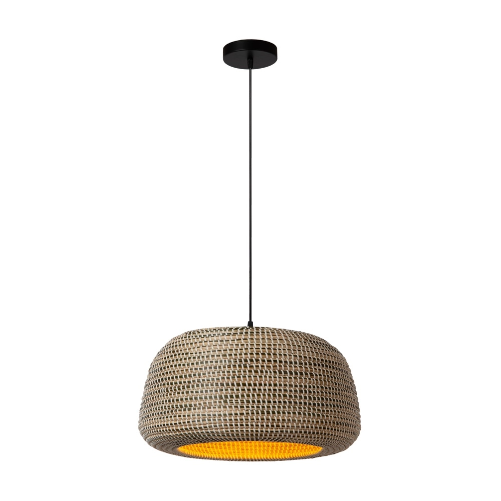Zeegras hanglamp Maduka Ø 47cm - bruin