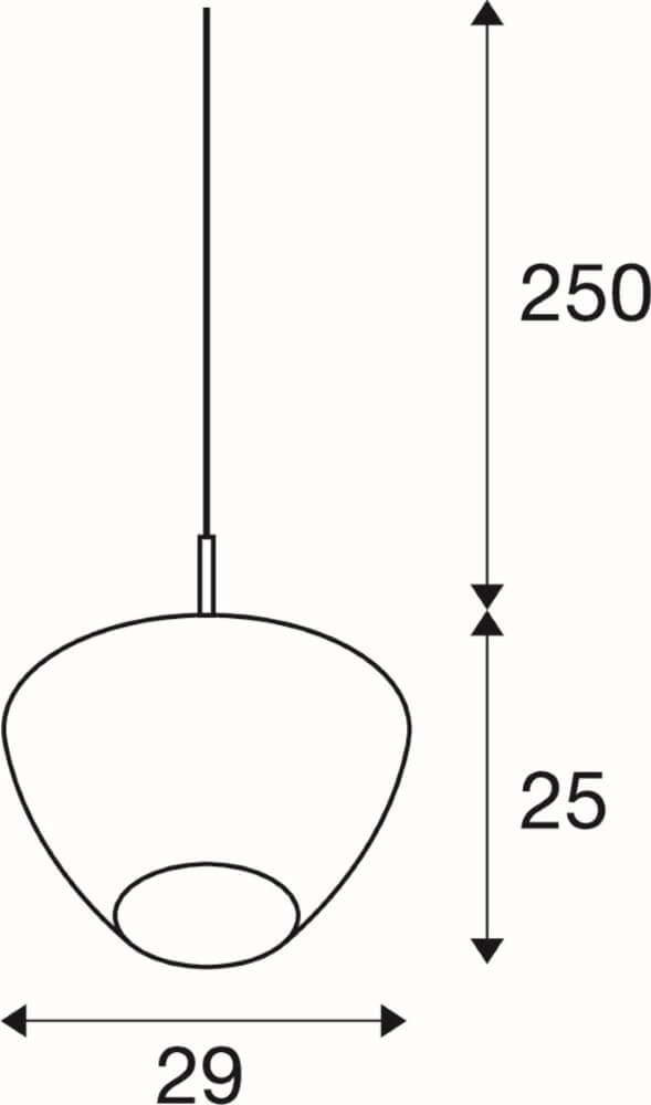 Glazen hanglamp Pantilo Ø 29cm - roodkoper SLV 4024163290005