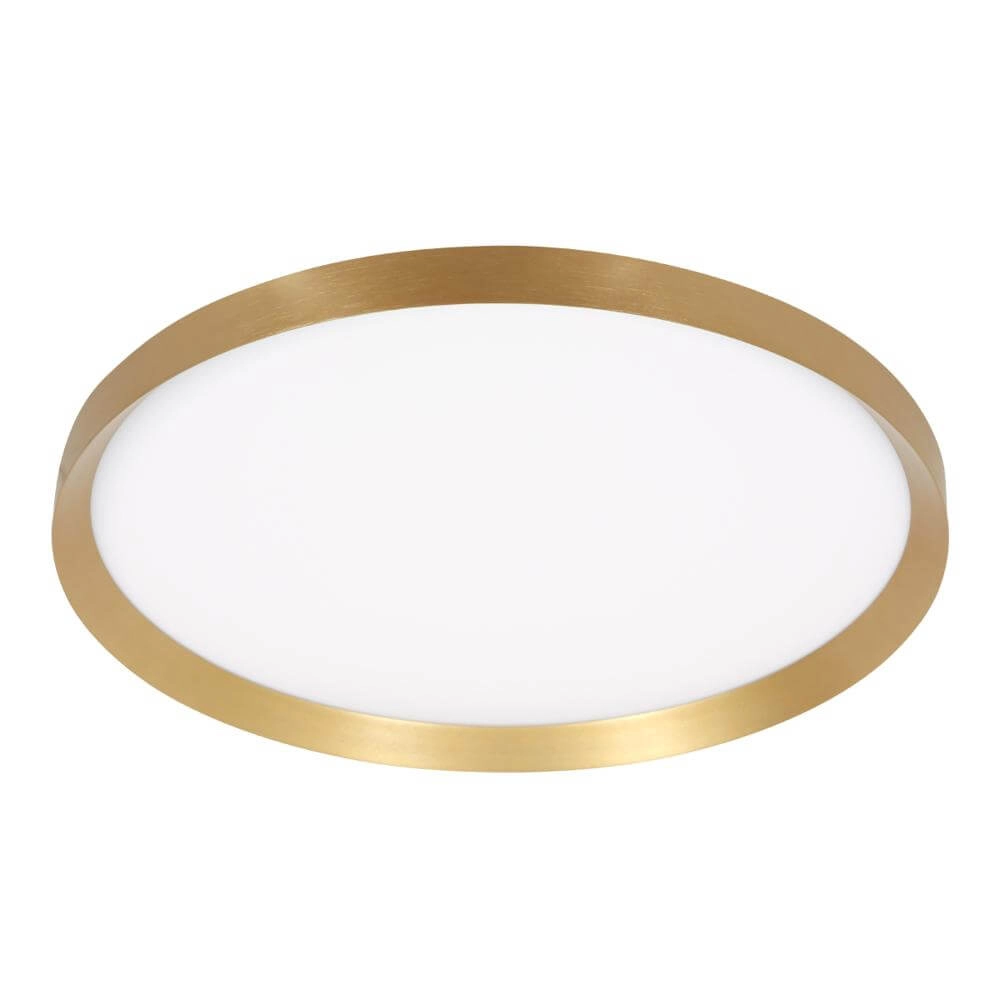 Strakke plafondlamp Flady goud Ø 50cm Steinhauer 8712746171853