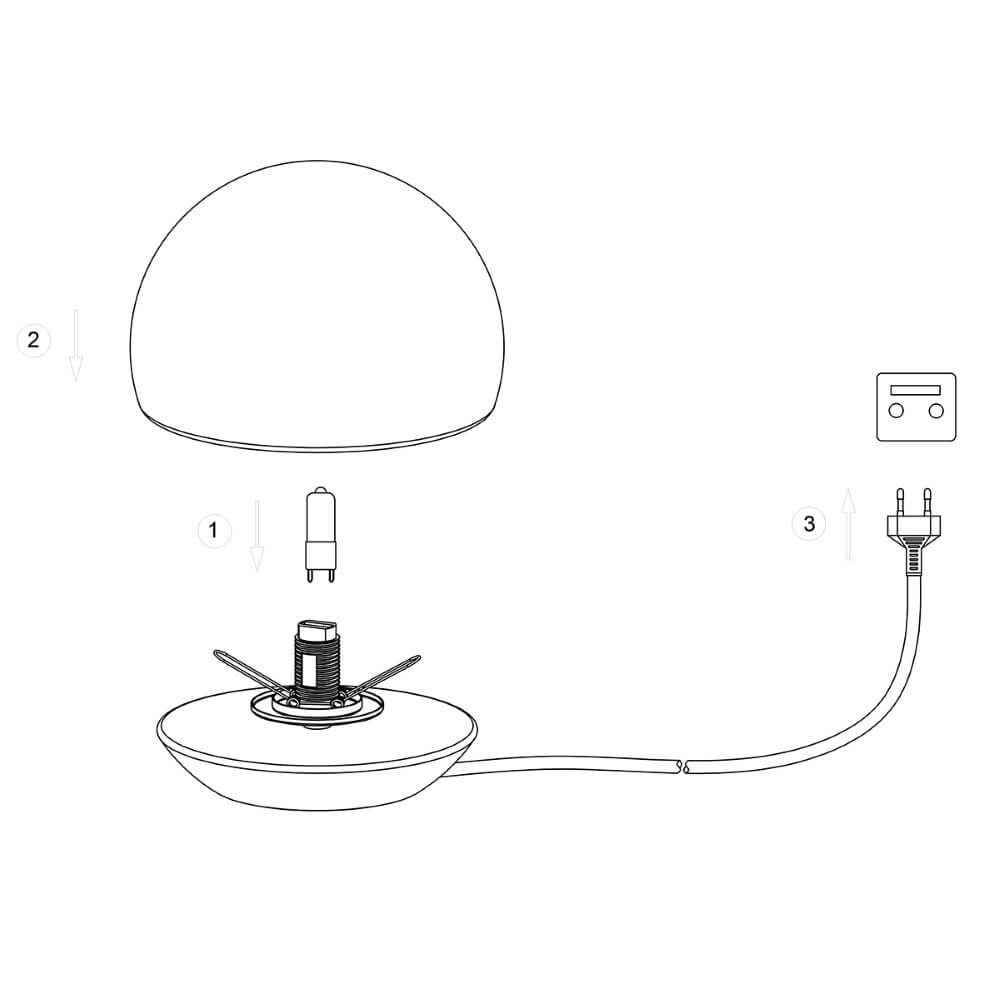 Led tafellamp Ancilla 21cm bronsbruin Steinhauer 8712746114324