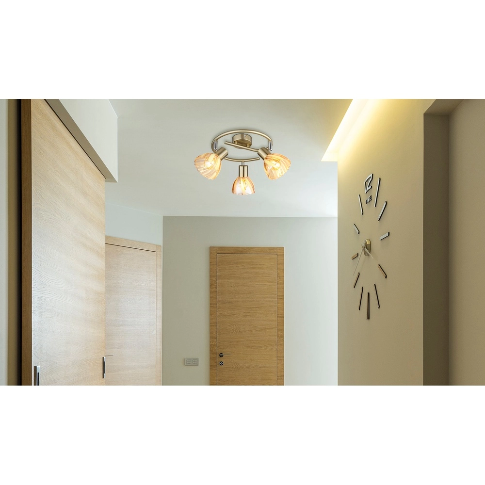 Plafondlamp 3-lichts Zachery goud Globo 9007371528509