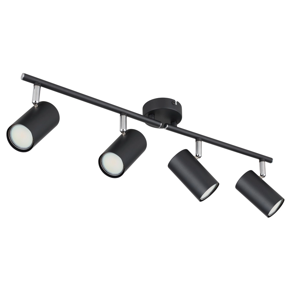 4-lichts plafondlamp Allvi zwart Globo 9007371451760