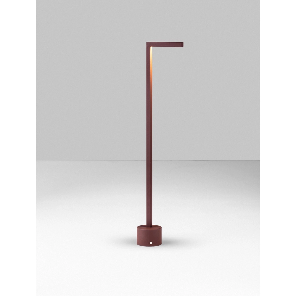 Strakke tuinlamp Pipe roestbruin 64,5cm Lyora 5212017465559