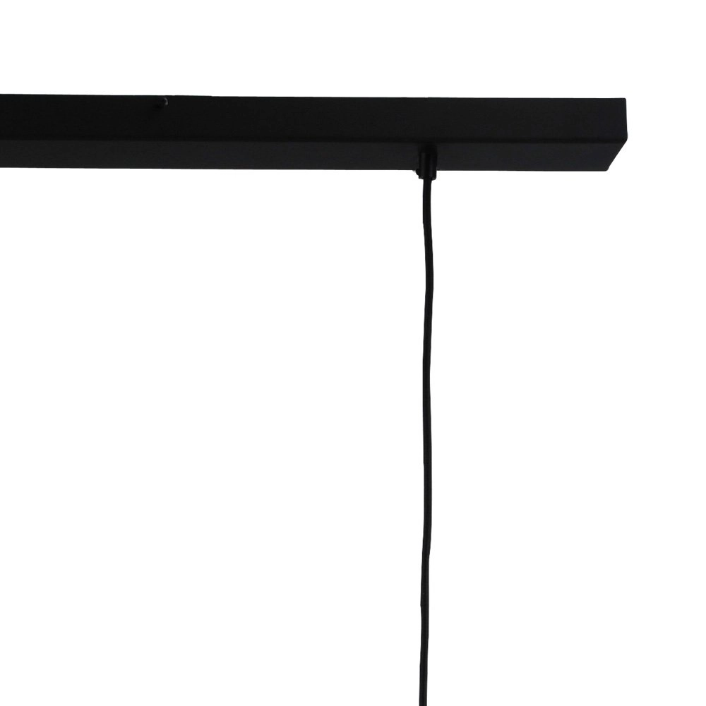 Eetkamer hanglamp Lett ll 2-lichts zwart met smoke glas Masterlight 8718121183268
