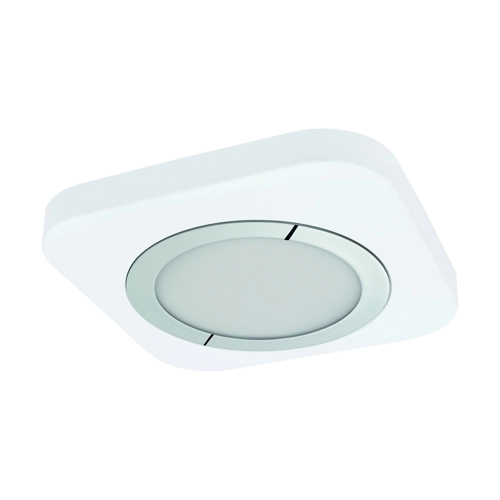 Plafondlamp Puyo wit en chroom