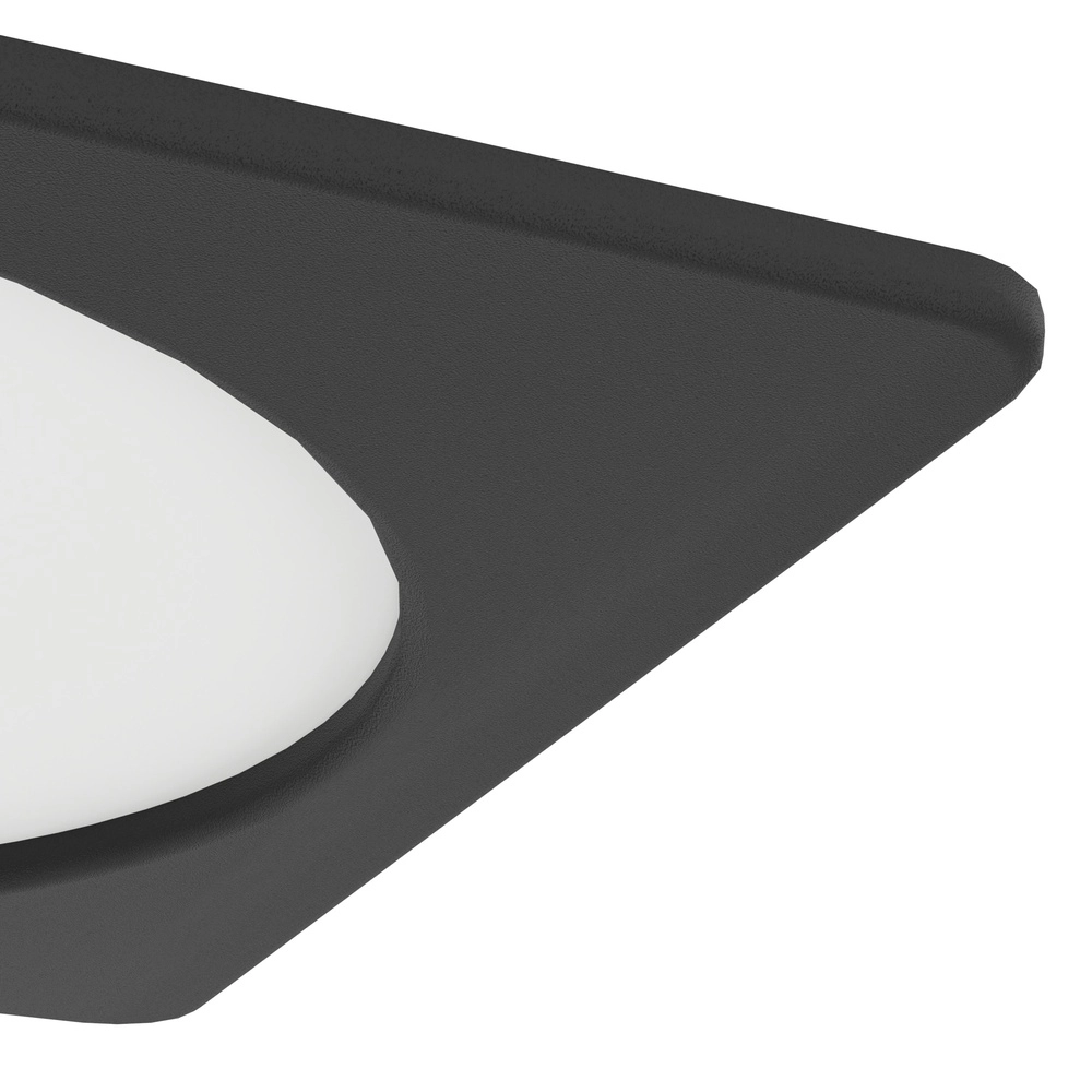 Inbouw lamp Fueva 6 vierkant - zwart - 16,6x16,6cm Eglo 9008606330720