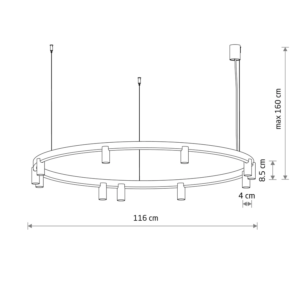 Design hanglamp Fourty zand bruin Ø 116cm Lyora 5903139122870