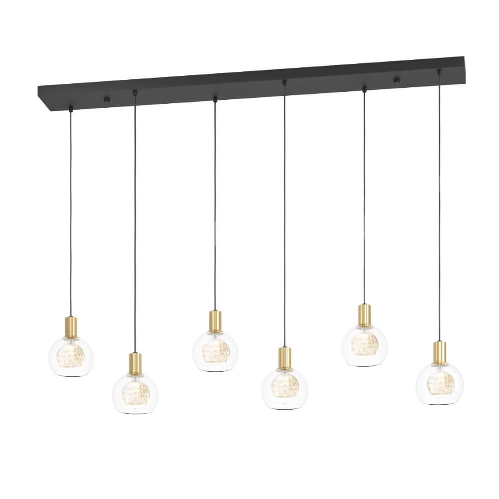 Zwarte hanglamp Terque met goud