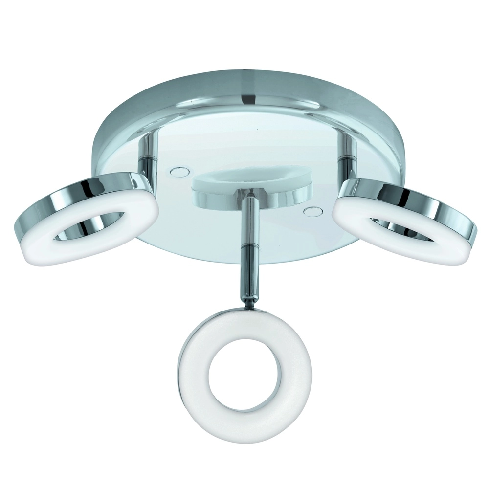 Plafondlamp Gonaro 3-lichts chroom