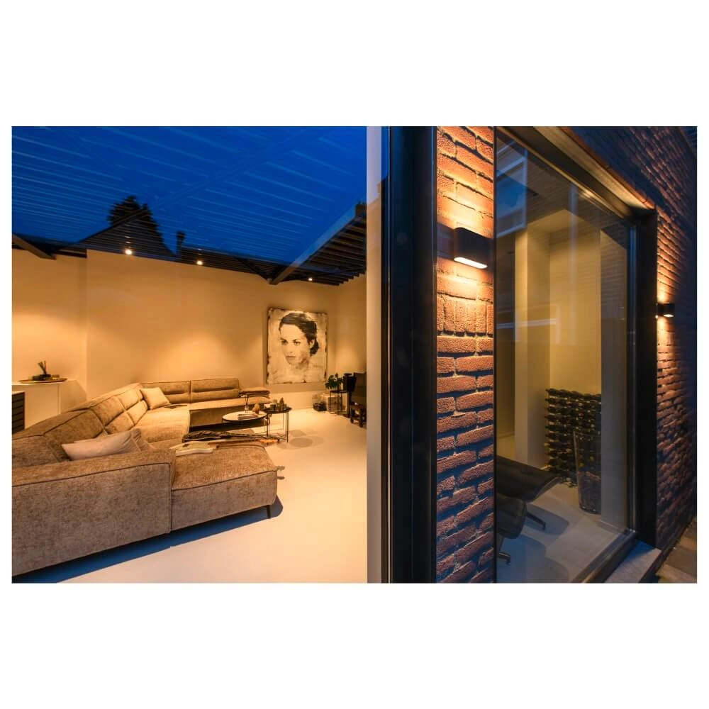 Led muurspot Oval 14 Up & down - zwart SLV 4024163273466